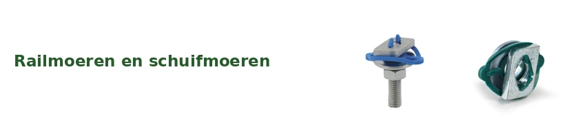 Railmoeren en schuifmoeren