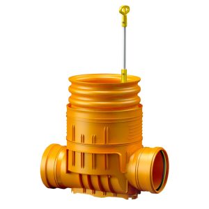 Karmat inspectieput pp met bedienbare rvs afsluitklep 315/355 mm geribbeld aansluiting 200 mm | Aantal 1