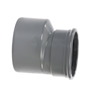 Pipelife verloopstuk pvc excentrisch spie x manchet grijs KOMO SN8 200 x 160 mm