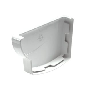 Nicoll Techtan Ovation eindstuk voor bakgoot pvc links wit RAL 9010 170 mm