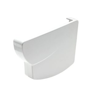 Nicoll Techtan Ovation eindstuk voor bakgoot pvc rechts wit RAL 9010 125 mm