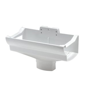 Nicoll Techtan Ovation gootuitloop voor bakgoot pvc centraal wit 125 mm uitloop 90 x 56 mm