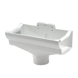 Nicoll Techtan Ovation gootuitloop voor bakgoot pvc centraal wit 125 mm uitloop 80 mm