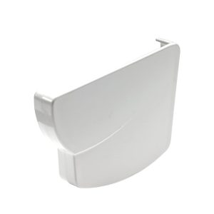 Nicoll Techtan Ovation eindstuk voor gootuitloop pvc rechts wit RAL 9010 125 mm