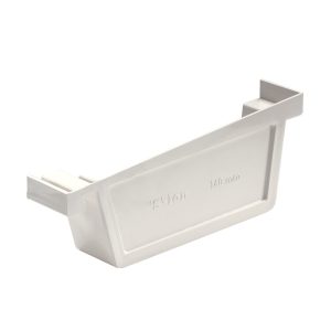 S-lon eindstuk voor bakgoot pvc rechts type 140 180 mm wit | Aantal 1
