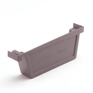 S-lon eindstuk voor bakgoot pvc rechts type 140 180 mm grijs