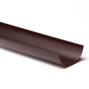 S-lon mastgoot pvc 4" bruin l = 4 m