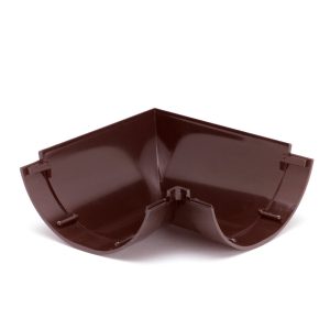 S-lon hoekstuk voor mastgoot pvc 4" bruin