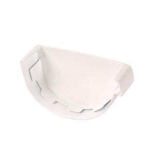 Nicoll Techtan Vodalis eindstuk voor mastgoot pvc rechts wit RAL 9010 140 mm | Aantal 1