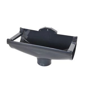 Nicoll Techtan Vodalis gootuitloop voor mastgoot pvc centraal antraciet 140 mm uitloop 100 mm | Aantal 1