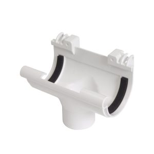 Nicoll Techtan gootuitloop voor mastgoot pvc klem 70 mm uitloop 50 mm wit