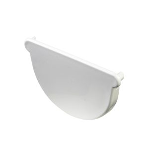 Nicoll Techtan eindstuk voor mastgoot en mastgootuitloop pvc links/rechts 70 mm wit