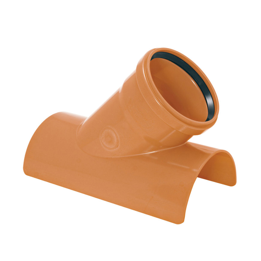 Airfit klemzadel inwendig lijm x manchet pvc roodbruin 45° 200 x 125 mm