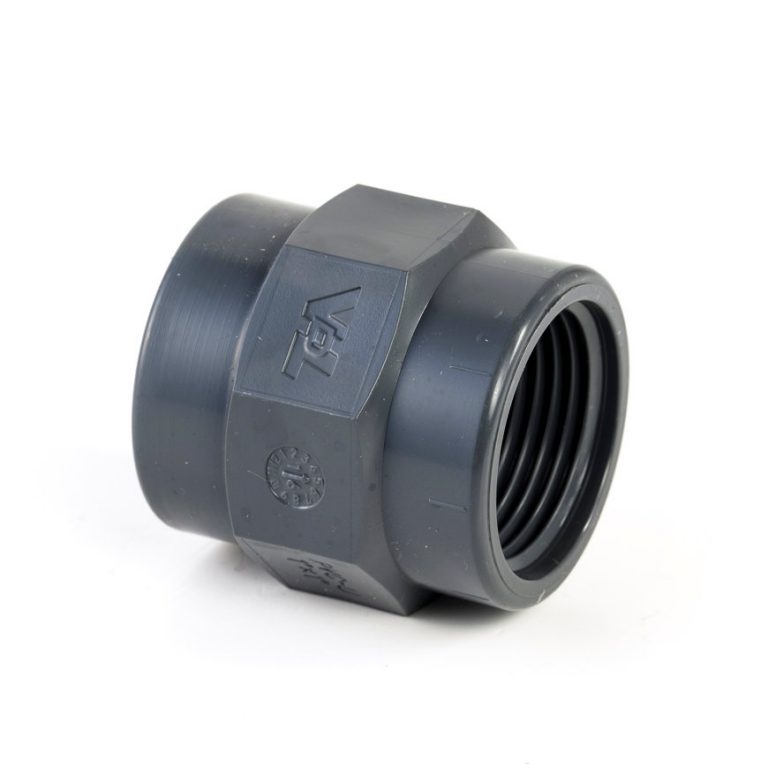 VDL pvc verloop draadsok 2x binnendraad met versterkingsringen