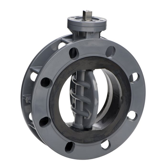 VDL pvc vlinderklep met directe aansluiting voor aandrijving