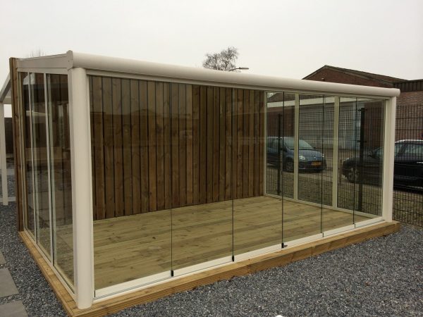 Aluminium veranda met glas