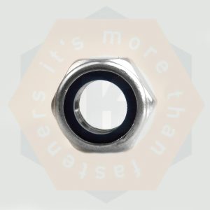 Zelfborgende zeskantmoer met kunststof ring DIN 985 A2-70 Cr3+ verzinkt M 6, aantal in verpakking 1000