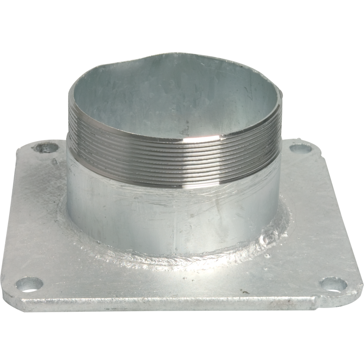 Flens met buitendraad verzinkt