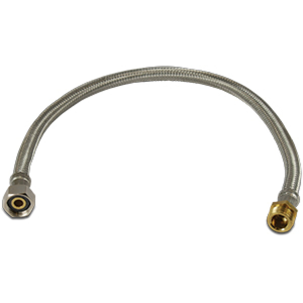 Gevlochten slang recht RVS/silicone