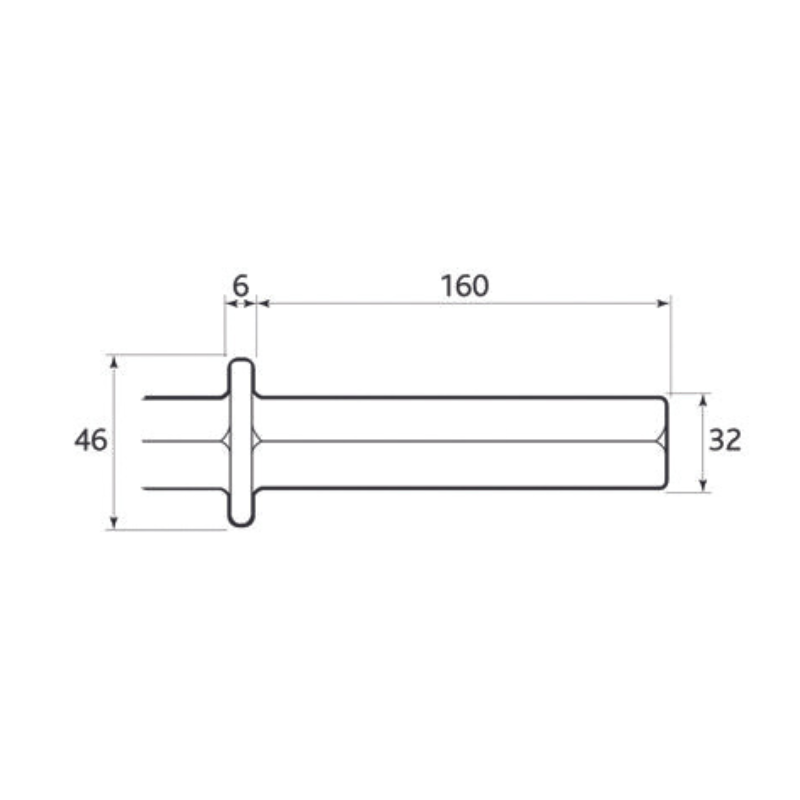 Beitel - 25x108 mm HEX Breed - Afbeelding 5