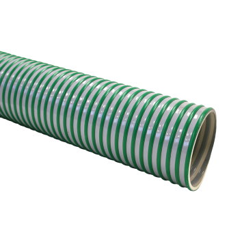 Alfaflex zuigslang Amazone EXS pvc grijs met groene spiraal 150 x 167