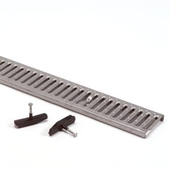 Anrin sleufrooster type KE-100/KF-100 rvs 304 met roosterbevestiging A15 50 x 12