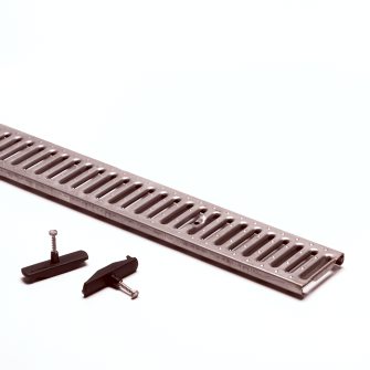 Anrin sleufrooster type KE-100/KF-100 rvs 304 met roosterbevestiging C250 50 x 12