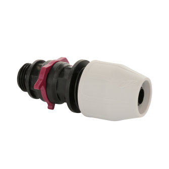 BD Fast persslang koppeling Compact pp met borgring 16 bar klem x buitendraad 16 mm x �"