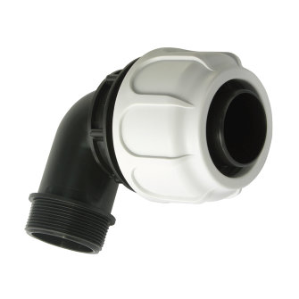 BD Fast zuigslang koppeling 90� pp 10 bar klem x buitendraad 32 mm x 1�"