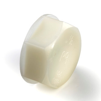 BD schroefkap met rand nylon 1x binnendraad 3/8"