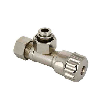 Bonfix hoekstopkraan messing verchroomd knel x binnendraad 12 mm x 3/8"