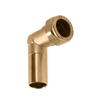 Bonfix knie 90° messing knel x spie Kiwa Gastec QA 15 mm