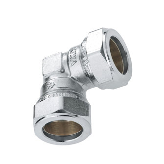 Bonfix knie 90� messing vertind 2x knel Kiwa Gastec QA 10 mm