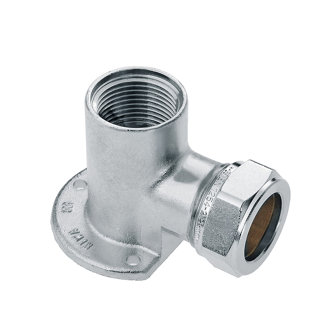 Bonfix muurplaat messing vertind binnendraad x knel Kiwa Gastec QA �" x 15 mm