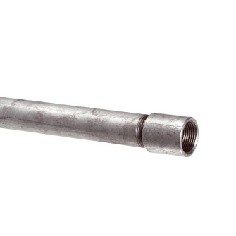 Buis met sok staal gegalvaniseerd EN NORM 10255 l = 6 m 1"