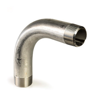 Draadbocht 90� rvs 316L 2x buitendraad uit buis vervaardigd �"