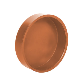 Eindkap pvc 1x inwendig lijm bruin 315 mm