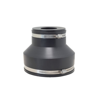 Fernco flexibele verloop koppeling zwart 178 - 168 x 62 - 56 mm v.v. ring