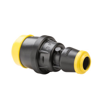 Hawle verloop koppeling type K6335 2x steek zwart Gastec QA 50 x 32 mm