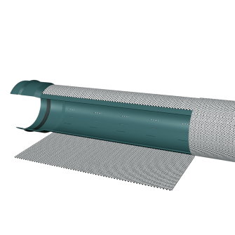 Infiltratiebuis omwikkeld met geotextiel type 400/120 l = 5 m d = 400 mm capaciteit = 120 l/m²/s