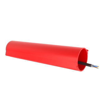 Kabelbeschermingsbuis deelbaar (halfschaal) hdpe uitw. x inw. l = 3 m rood 110 x 100 mm