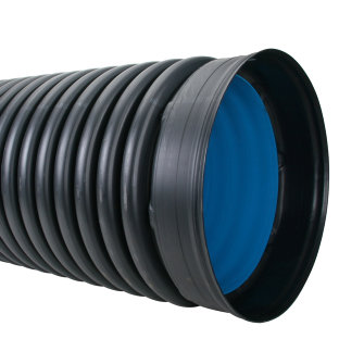 MAGNUM duikerbuis met aangevormde mof en rubberring hdpe EN13476 SN8 l = 6 m DN347