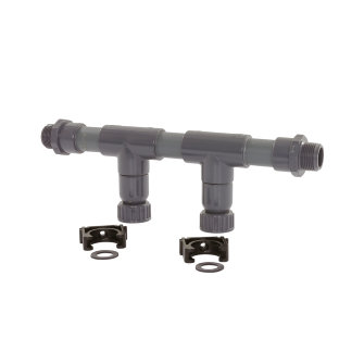 Maspla waterverdeler 2 aftakkingen pvc d = 32 mm 1" aansluitingen