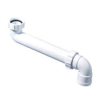 McAlpine bocht ruimtebesparend pp wit 1�" x 1�"