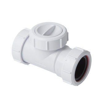 McAlpine keerklep pp wit 40 mm l = 128 mm