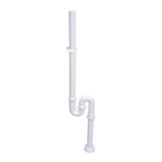 McAlpine wasmachine afvoerset met muurbuis en rozet pp wit KOMO 40 mm