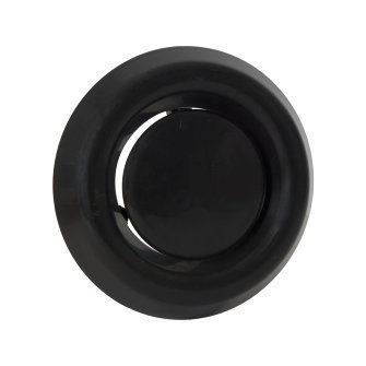 Nedco afzuigventiel met klemmen pp Ø 100/125 mm zwart