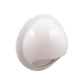 Nedco bolrooster met schoepen en fijnmazig gaas rvs 304 rond 150 mm wit