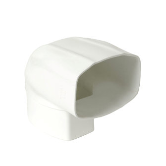 Nicoll Techtan Ovation hwa bocht 87� pvc gedraaid inw. lijm x verj. spie wit 105 x 76 mm