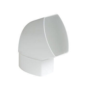 Nicoll Techtan Ovation platte hwa bocht 67� pvc inw. lijm x verjongd spie wit 105 x 76 mm